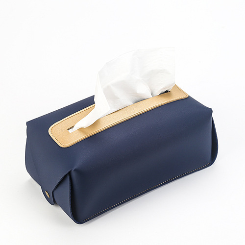 Paper car tissue bag PU leather thickened waterproof home storage tissue box tissue bag wholesale