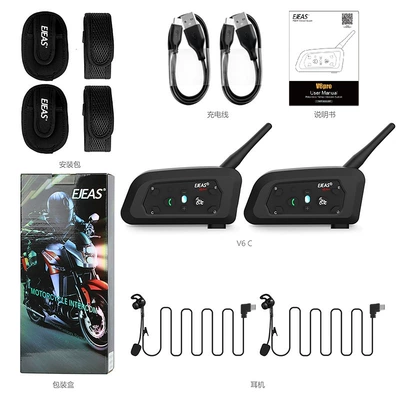 EJEASV6Cpro+ Football Referee Intercom Motorcycle Helmet Headset - ejeas-v6c-pro-fully-original-for-the-left-ear-dual-pack