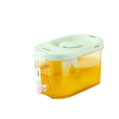 Cold-brew juice bucket, household high-temperature-resistant cold kettle, refrigerator cold water bucket, plastic food-grade cold kettle with faucet