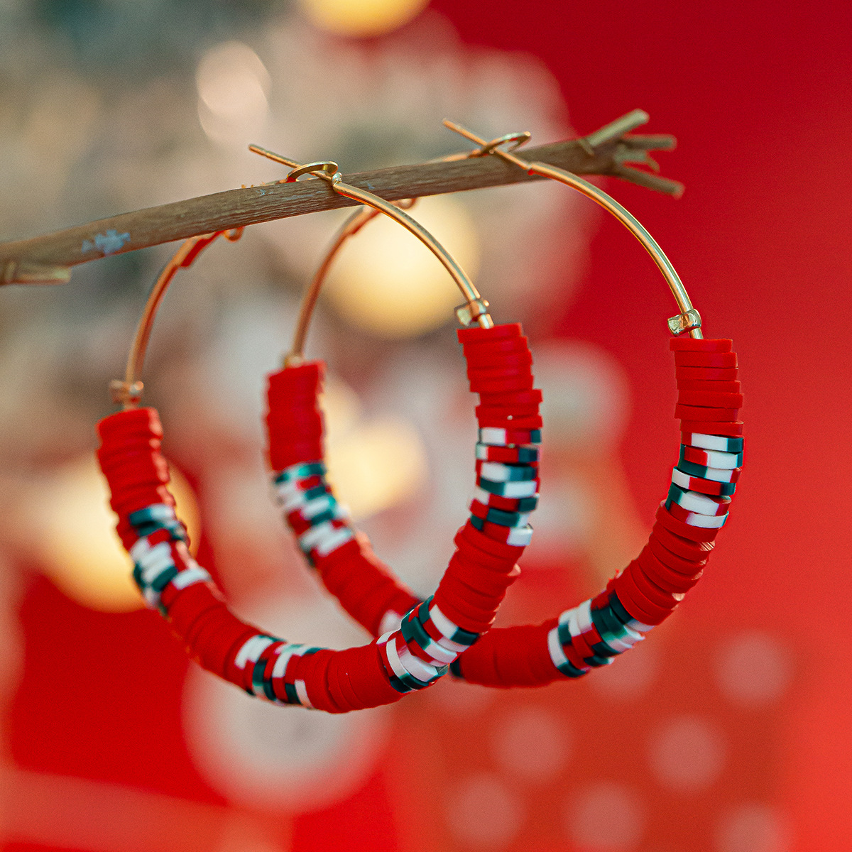 Colorful Soft Ceramic Set With Personalized Hand Drawn Geometric Earrings For Women_voghion.com