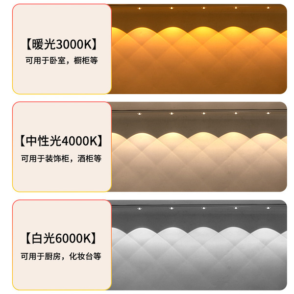 Ultra thin physiological induction rechargeable self-adhesive lamp
