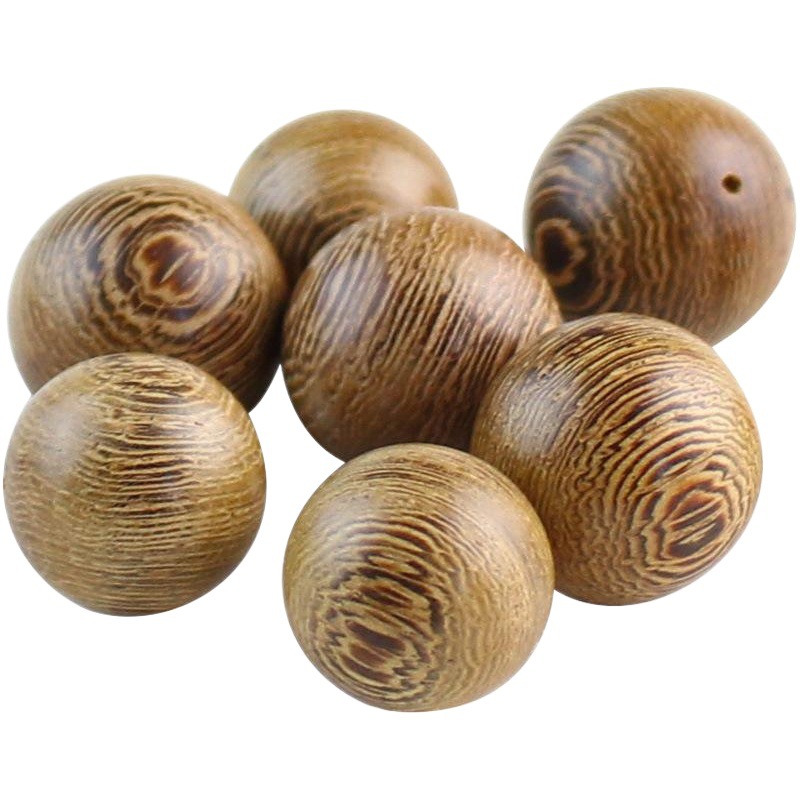 Fábrica al por mayor de madera de ala de pollo africano cuentas sueltas de madera de tres vías bricolaje Buda cuentas pulsera accesorios de joyería material perforado