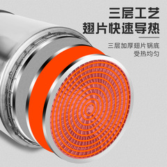 翅片節能不鏽鋼湯桶湯鍋商用燃氣帶蓋大容量加厚鹵鍋滷肉桶熟食桶