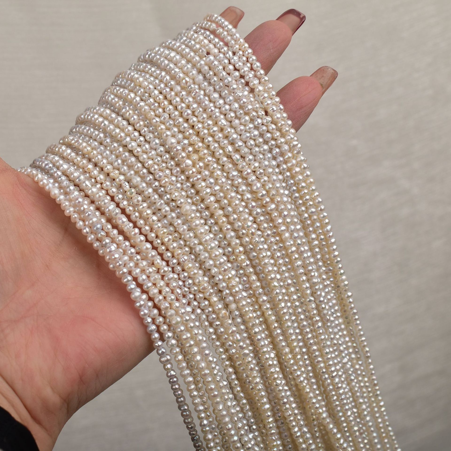 Collier élégant en perles de culture baroques ajustable doré_voghion.com