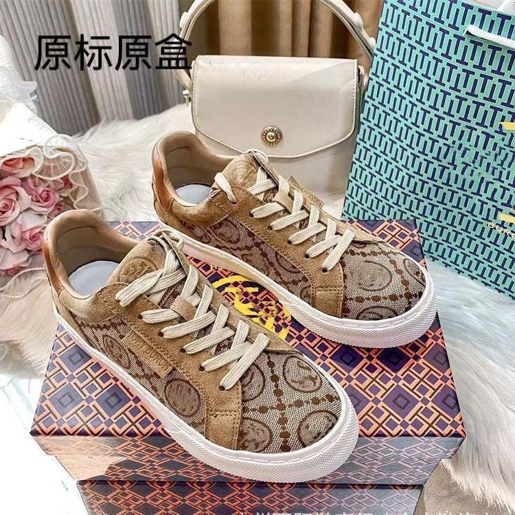 跨境外贸25年新款潮牌TB透气时尚板鞋系带百搭耐脏潮流休闲女鞋