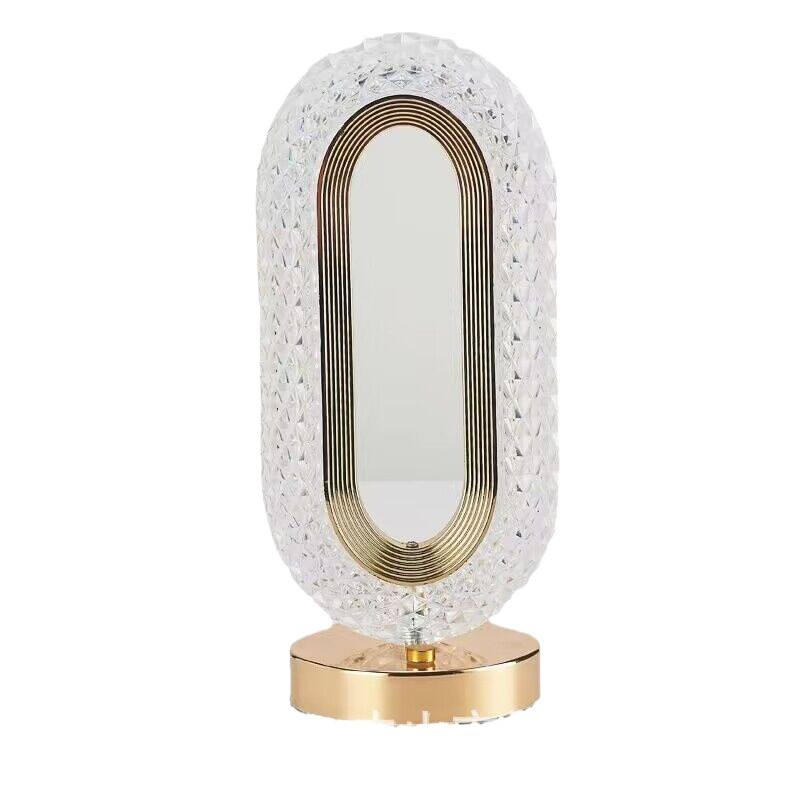 Suministro directo de fábrica simple estrella romántica ojos noche luz cristal dormitorio lámpara de noche ins chica lámpara de mesa táctil recargable