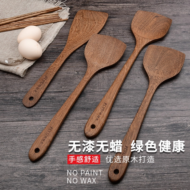 Ala de pollo de madera cuchara de grano alimenticio resistente a altas temperaturas cuchara doméstica no pegajosa cuchara de verduras cuchara de madera set