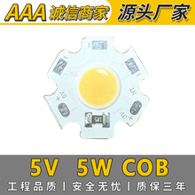 供应5V 5W COB光源 USB接口COB灯珠 5W暖白集成COB面光源质保三年