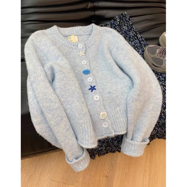 Cute blue spring sweater