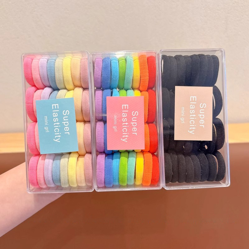 Niños cuerdas de cabello de dopamina de color niñas cuerdas de cabello de correa de cabello anillo de cabello bebé de alta elasticidad no lesiones cabello