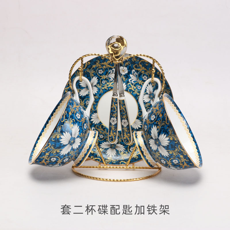 Taza de café de porcelana china Taza de estilo europeo exquisita de alta gama Juego de té de la tarde británico de alta gama Caja de regalo