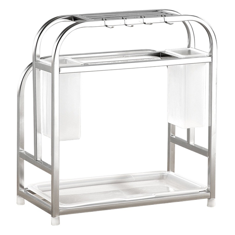 Knife rack multi-functional storage draining cutting board pot cover rack integrated chopsticks tube