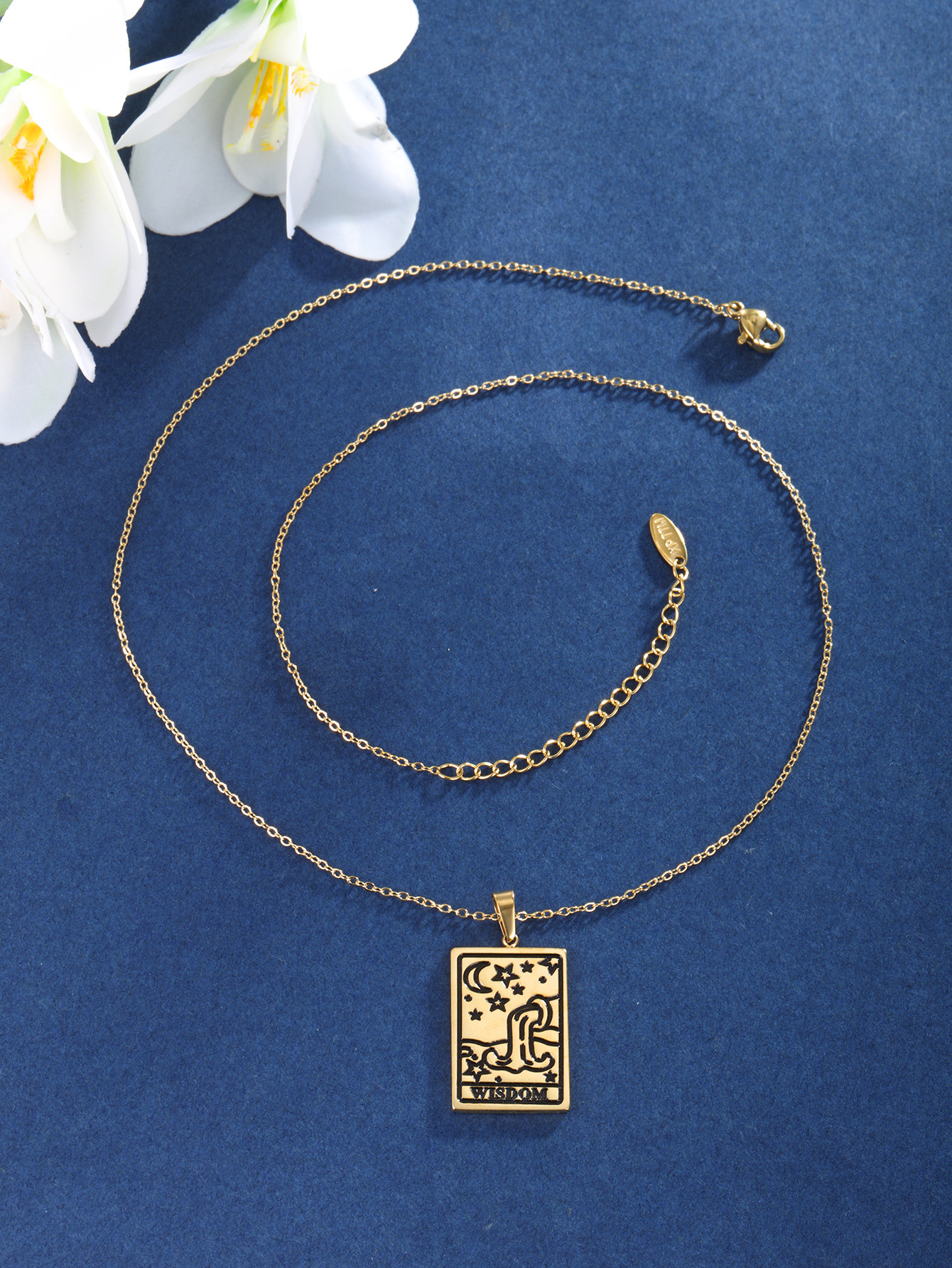 Xuping joyería Amazon transfronteriza colgante de tarot nicho de diseño femenino collar de acero de titanio al por mayor