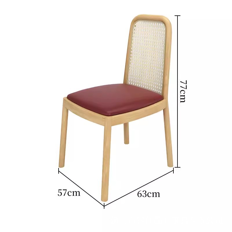 Silla de comedor de madera maciza para restaurante
