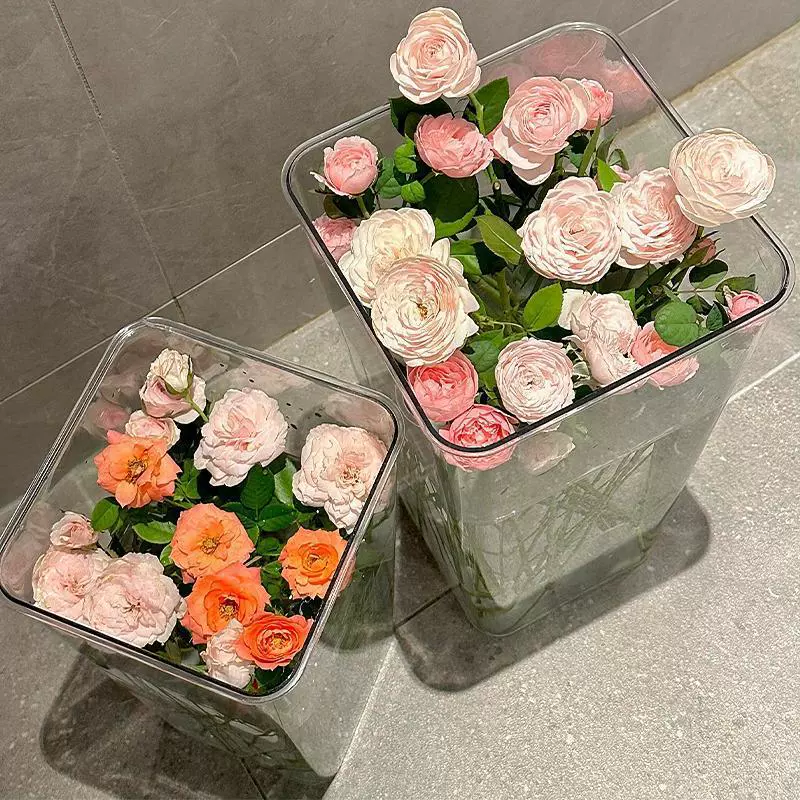 Акриловое ведро для пробуждения цветов, ведро для выращивания цветов в глубокой воде, цветочный магазин, домашнее ведро для цветочной композиции, прозрачное ведро для пробуждения цветов, ваза