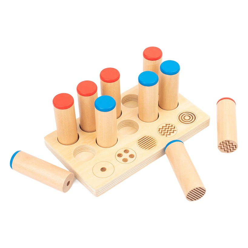 Material didáctico sensorial de madera tubo de sonido stick sensorial cognitivo auditivo entrenamiento táctil educación temprana de los niños iluminación juguetes