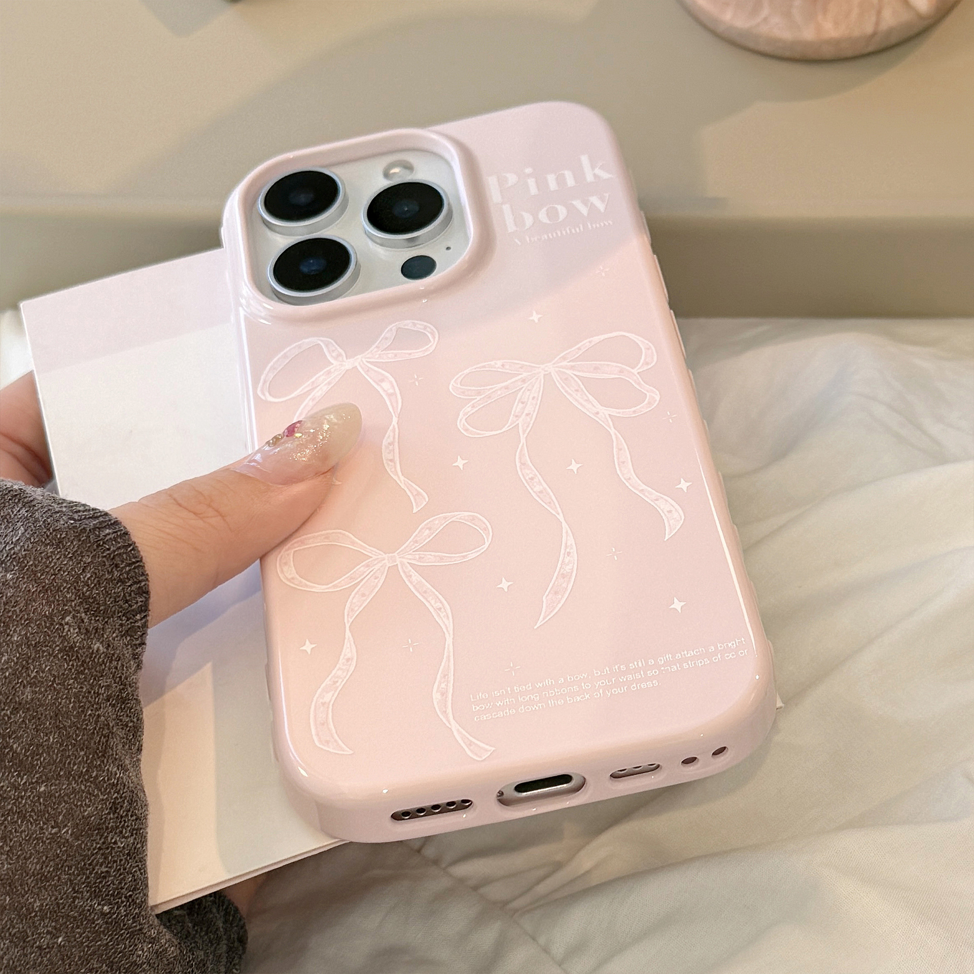 Coque De Téléphone À Nœud Ballet Pour Iphone Pro Max Plus_voghion.com