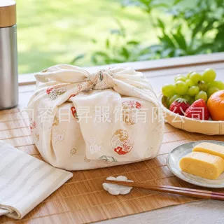 定制中秋小兔子风吕敷包袱皮节日礼物包裹布可印LOGO新年礼品装饰