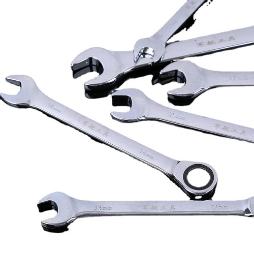 Metric ratchet combination wrench Home auto repair double-ended wrench Mirror polished quick wrench