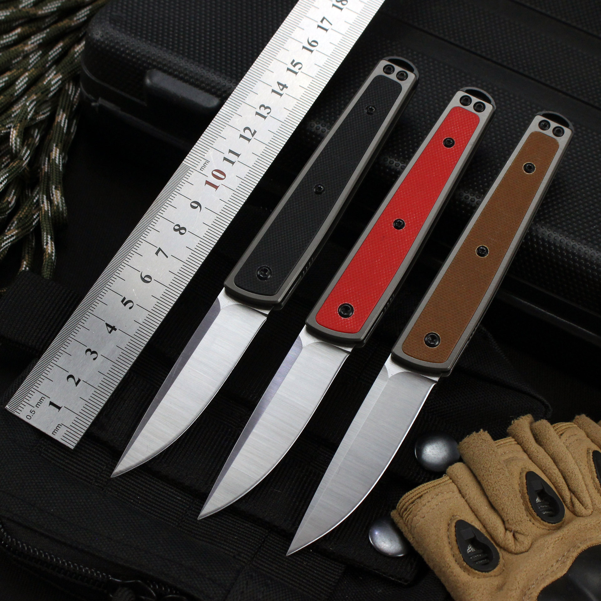 厂家批发户外折刀高硬度G10柄8Cr13Mov便携随身砂光折叠刀