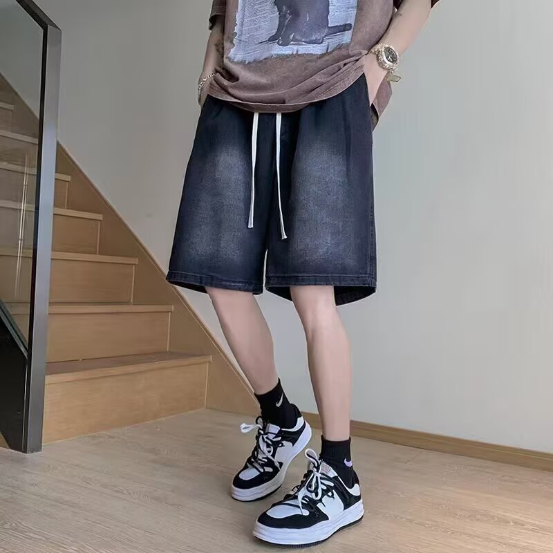 Pantalones cortos de vaqueros de verano para hombres de estilo americano 2026 nuevos pantalones casuales de varones image 7