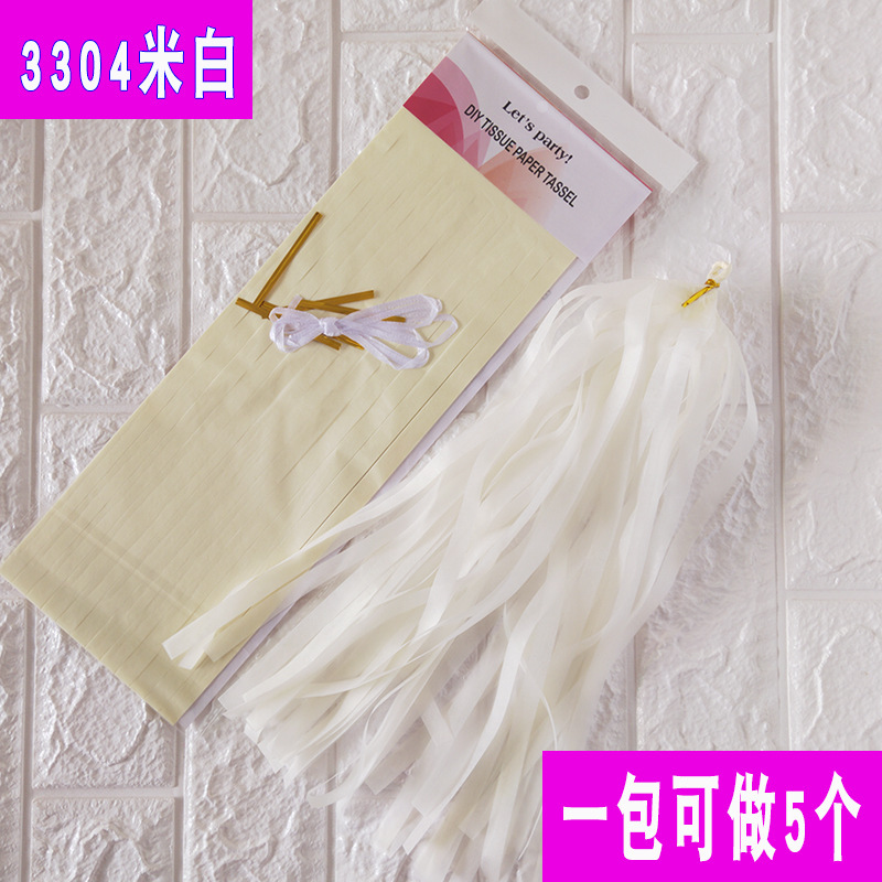 Fijación de papel al por mayor 5 / paquete de cinta de color tirar de flores decoración de la habitación de bodas suministros de fiesta europeos y estadounidenses