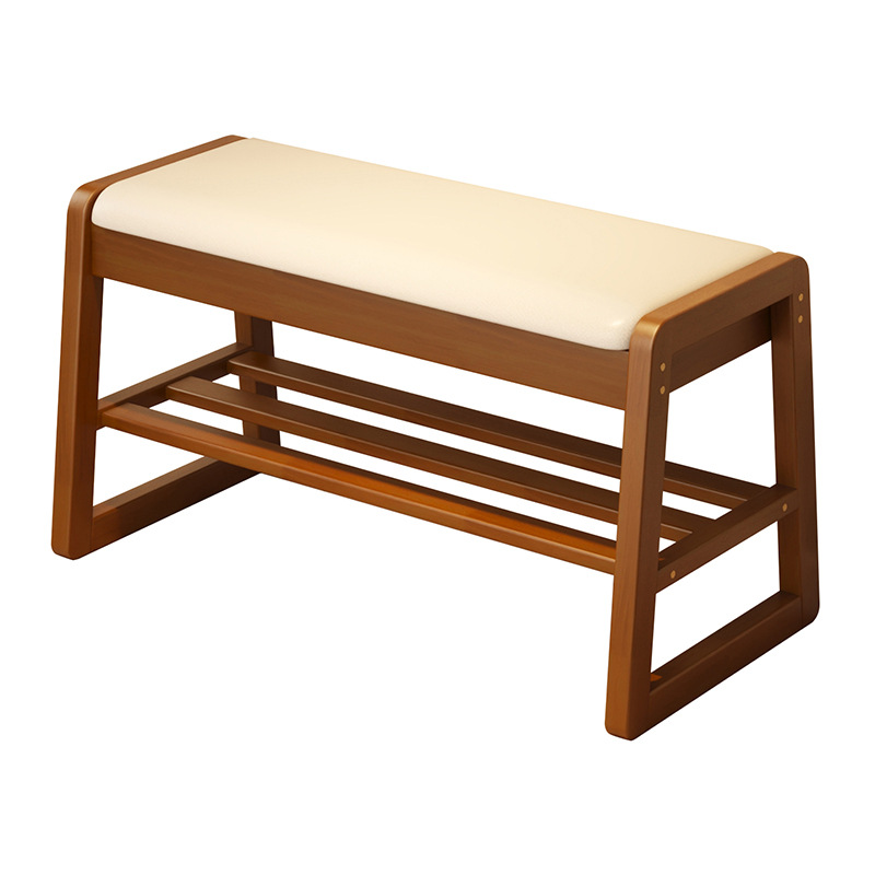 Taburete de cambio de zapatos de madera sólida para uso doméstico en la puerta de entrada se puede sentar y usar taburete de zapatos armario de zapatos integrado almacenamiento de alta calidad