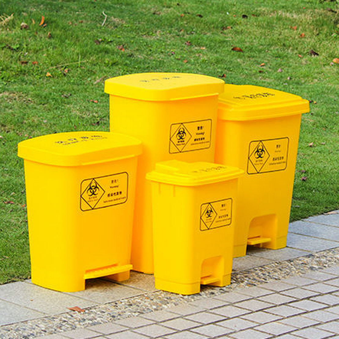 15升25升30L脚踏医疗废物垃圾桶黄色灰色室内塑料垃圾桶箱筒