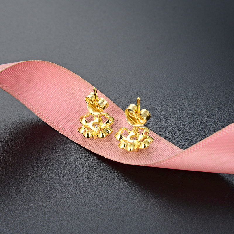 FUENTE Accesorios populares de fábrica Pendientes japoneses y coreanos s925 accesorios de diamantes de plata Pendientes de circón súper elegantes para mujer