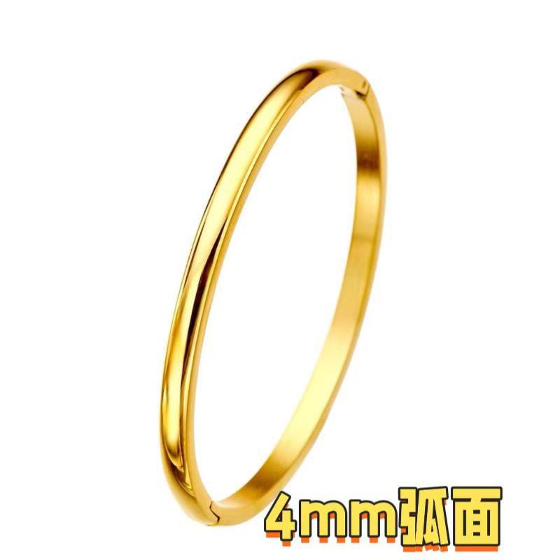 Pulsera de acero inoxidable para mujer tipo C abierta ajustable pulsera de acero de titanio de 6mm de ancho sin desvanecimiento joyería de mujer al por mayor image 16