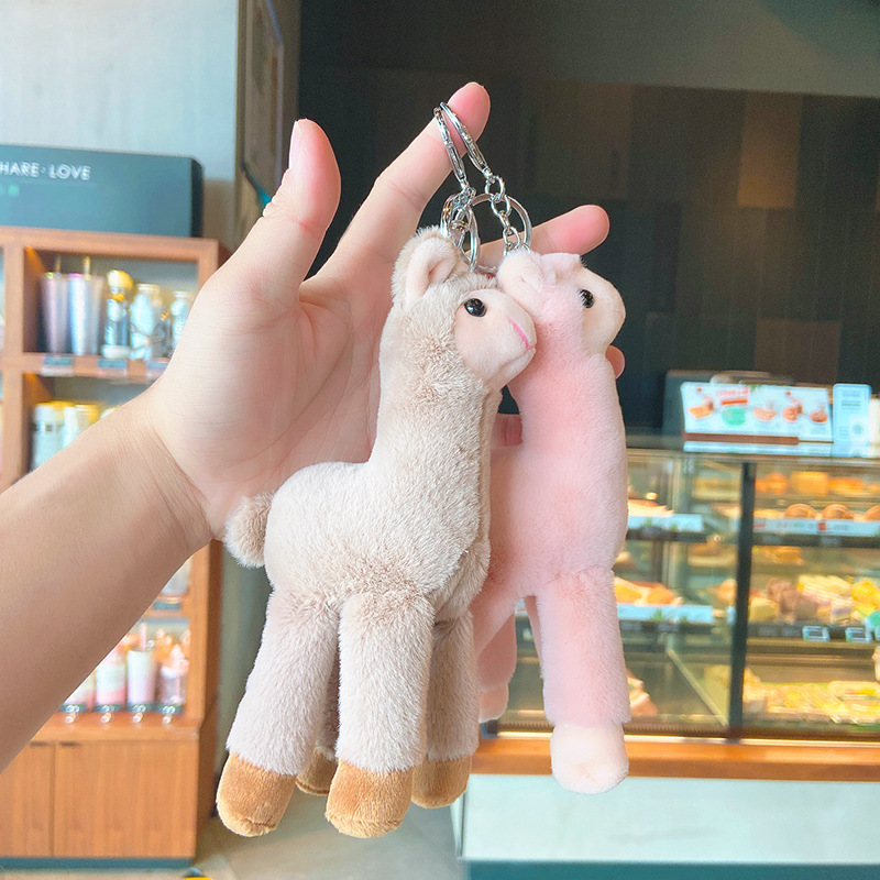 Plush Alpaca Cute Key Chain Bag Pendant Doll Doll Doll Bag Pendant Doll Keychain Gift Wholesale
