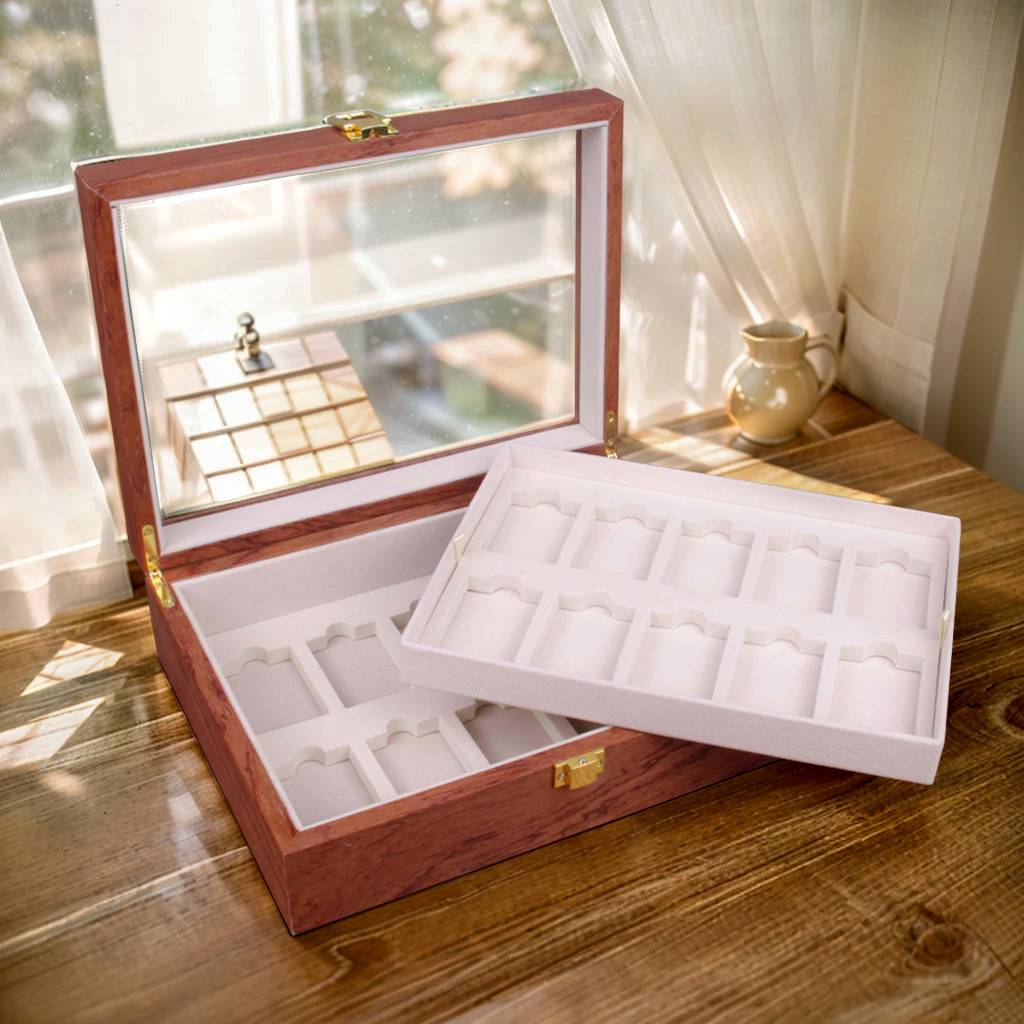工厂现货木质花梨木打火机礼盒收纳盒20格打火机烟托展示盒收藏盒