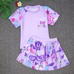 Children's Coolmi Cartoon Swimsuit Girls' Two-Piece Swimsuit 2024 Girls' Mid- to Large-Sized Sun-Protective Professional Spa Swimsuit