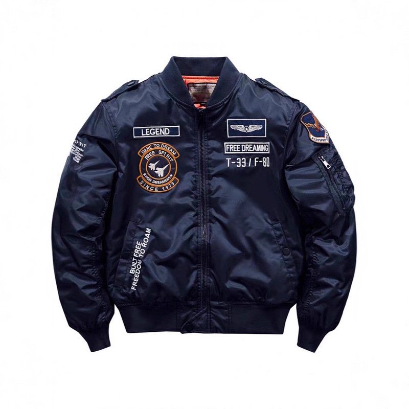 Trendy Brand Flight Jacket Men's Retro Embroidered Baseball Jacket Couple Style Autumn and Winter Loose Versatile Casual Jacket Trendy Brand Flight Jacket Men's Retro Embroidered Baseball Jacket Couple Style Autumn and Winter Loose Versatile Casual Jacket