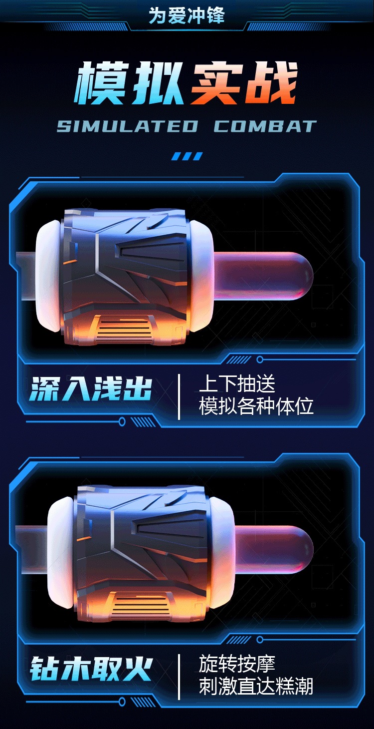 Manual Airplane Cup Male Masturbator TPE and ABS Dual-head Trainer — detail image 14