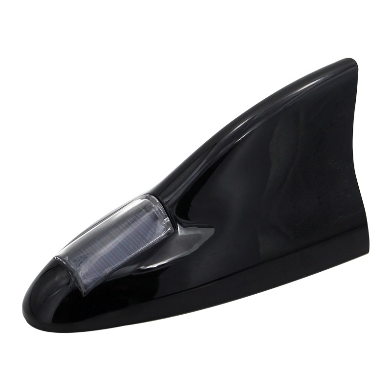 Qìchē Car Shark Fin Colorful Flash Light LED Warning Antenna (vehicle antenna) - black