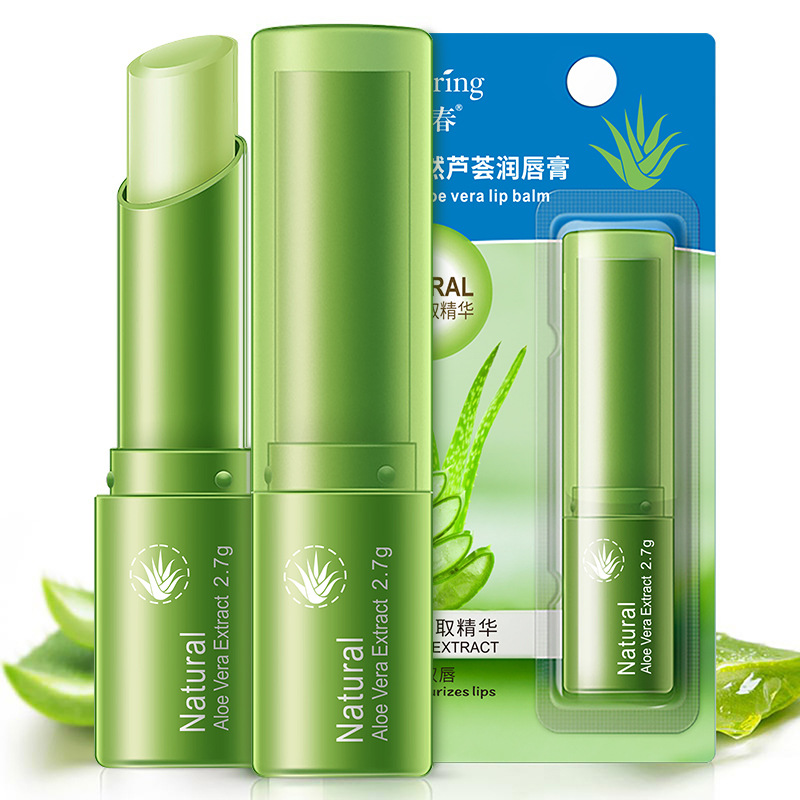 Yizhichun bálsamo labial de aloe fresco y natural, hidratante, anti-sequedad y agrietamiento, reducción de las líneas de los labios, lápiz labial para el cuidado de los labios