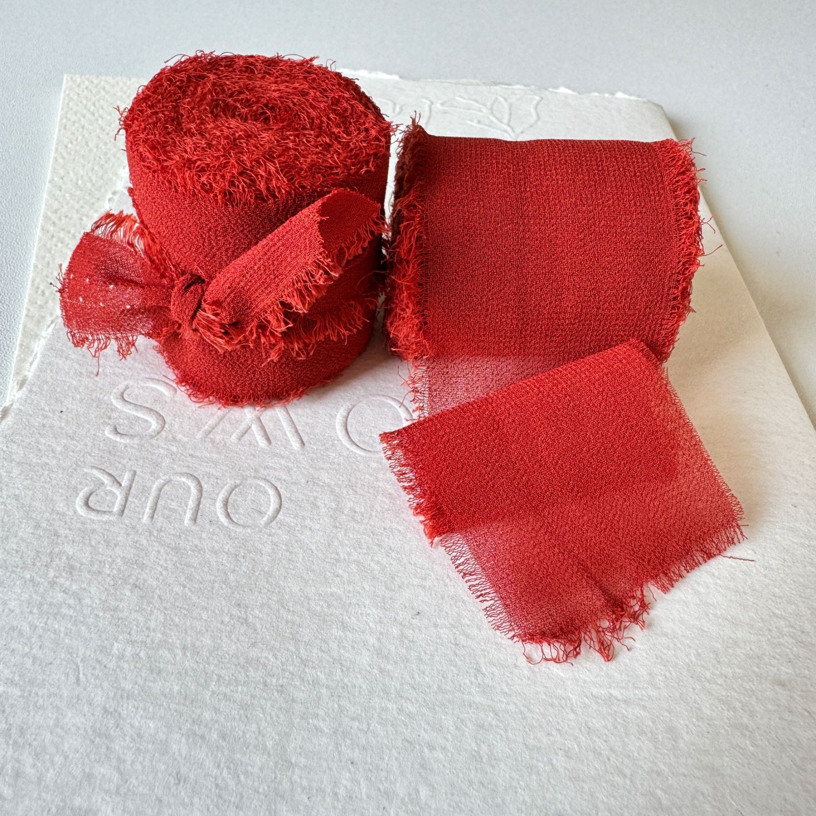 INS deshilachado gasa cinta ramo de la boda borla cinta arco decoración hilo de nieve tira de tela de seda