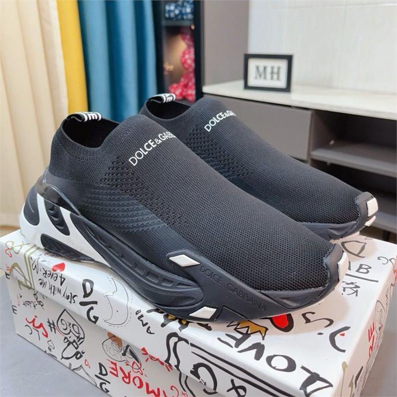 European Station Flying Weaving Torre Shoes Color Matching Mesh Breathable All-match Sports Casual Shoes Thick Sole Lightweight Slip-on Men's Shoes