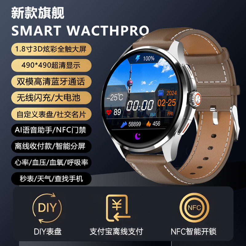 2025新款户外运动智能手表蓝牙通话心率运动监测高端时尚款|undefined
