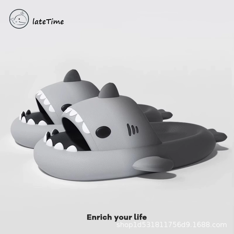 Мужские тапочки с ртом акулы, легкие и с головой акулы для пары, домашние домашние сандалии для купания в Интернете, забавные модные сандалии знаменитостей