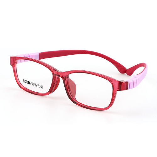 Silicone Children's Glasses Frame for 6-14 Year Old Teenagers and Students, Available with Anti-Blue Light Frame, Factory Wholesale, Model 8807