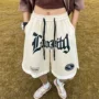 夏季美式新款字母五分裤