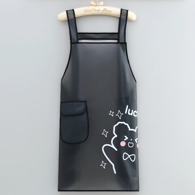 新しい防水 TPU エプロン耐油キッチン家庭用スイミングプール理髪店使い捨てエプロン保護服耐油エプロン|undefined