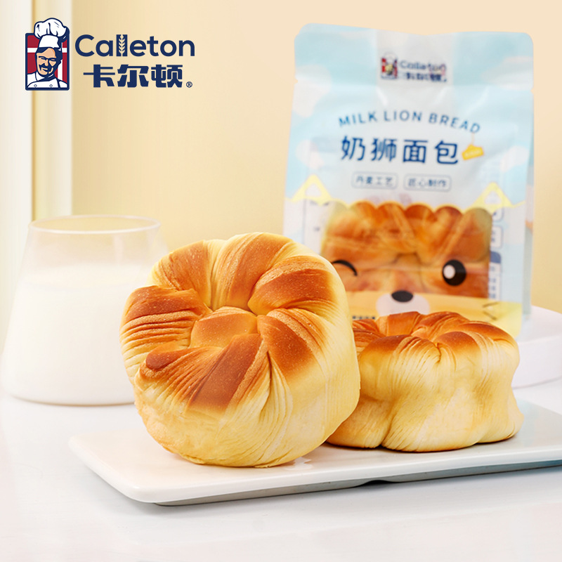 卡爾頓奶獅麵包500g 早餐食品糕點點心零食營養休閒解饞小吃整箱