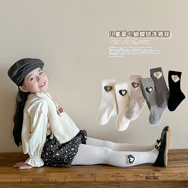 Thin tights with bow