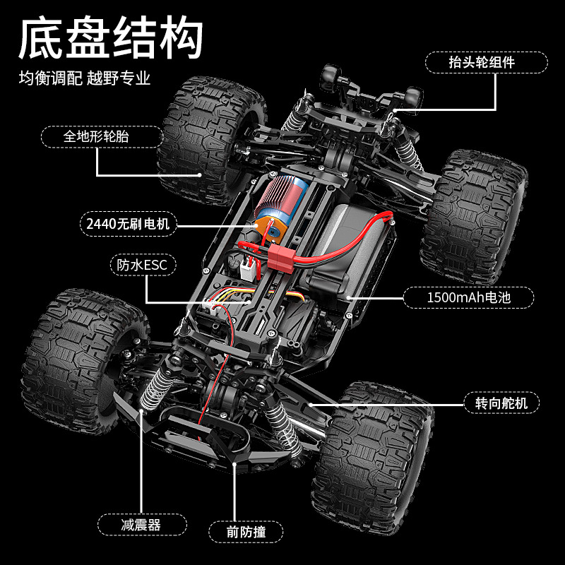 KF18 고속 자동차 풀 스케일 1:14 브러시리스 3S 4 륜 구동 모델 자동차 등반 오프로드 차량 전기 모델 장난감
