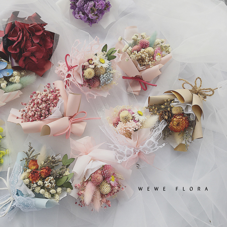 Korean mini dried flower bouquet photo p...