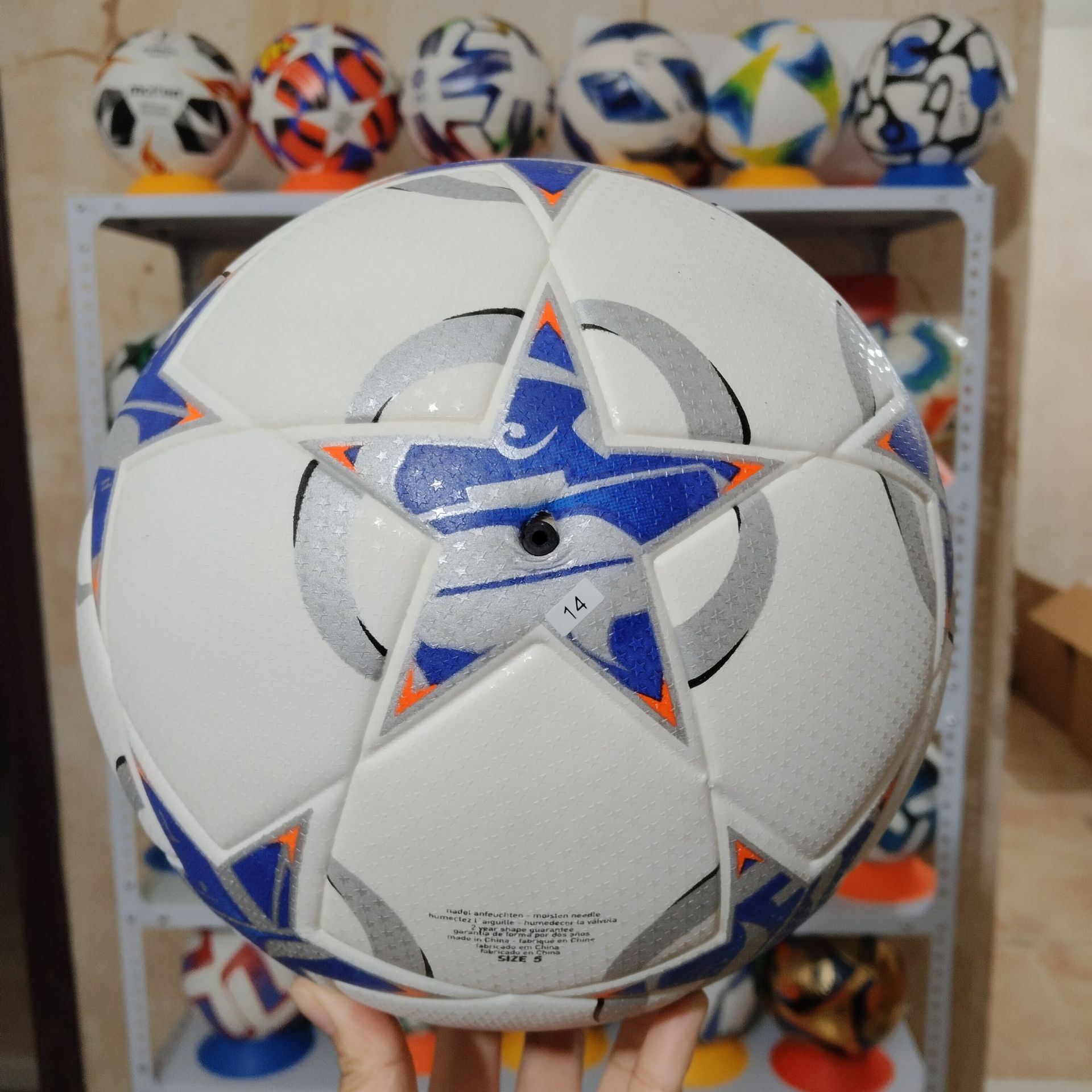 Football Pu5 Machine-Stitched Heat-Adhesive Leather Football Wholesale Durable for Kicking Training Camp