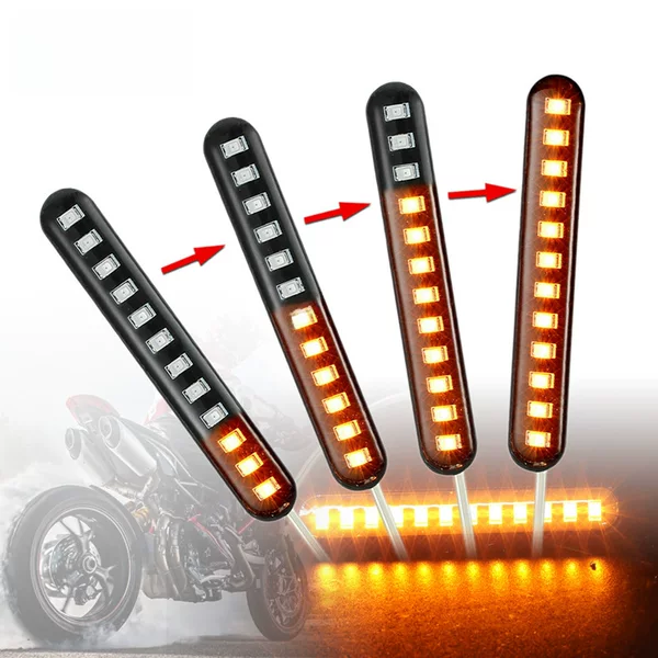 Wholesale applicable car motorcycle modified license plate light 12LED one-word strip water turn signal light